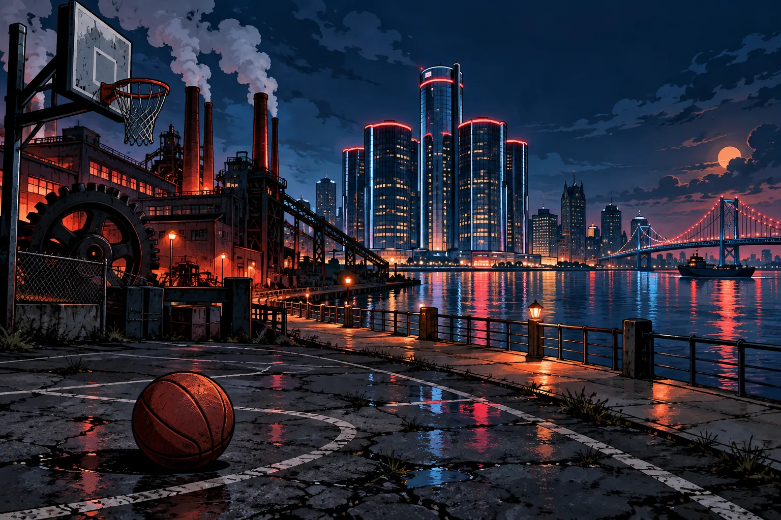 AI-illustratie bij Detroit Pistons