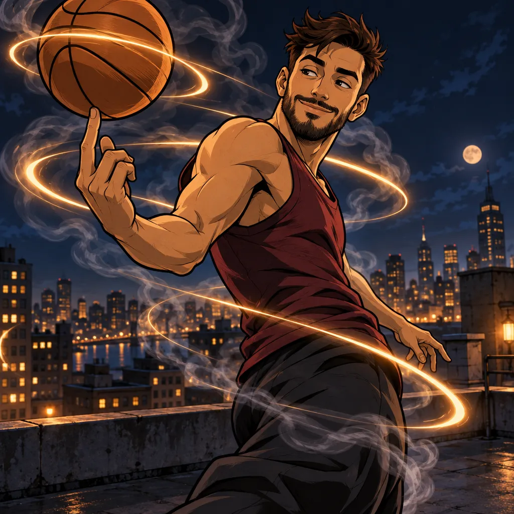 AI-illustratie van Kyrie Irving