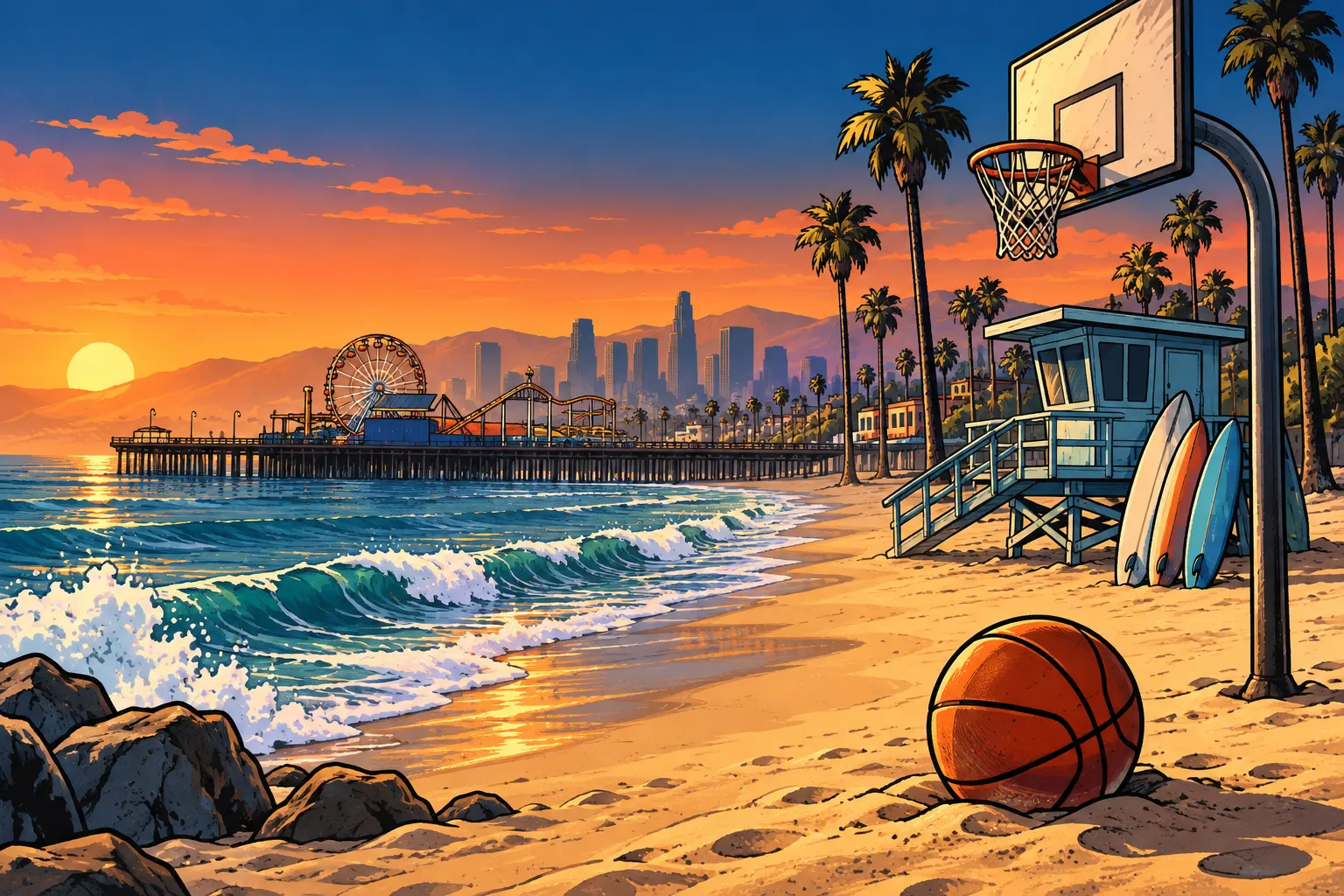 AI-illustratie bij Los Angeles Clippers