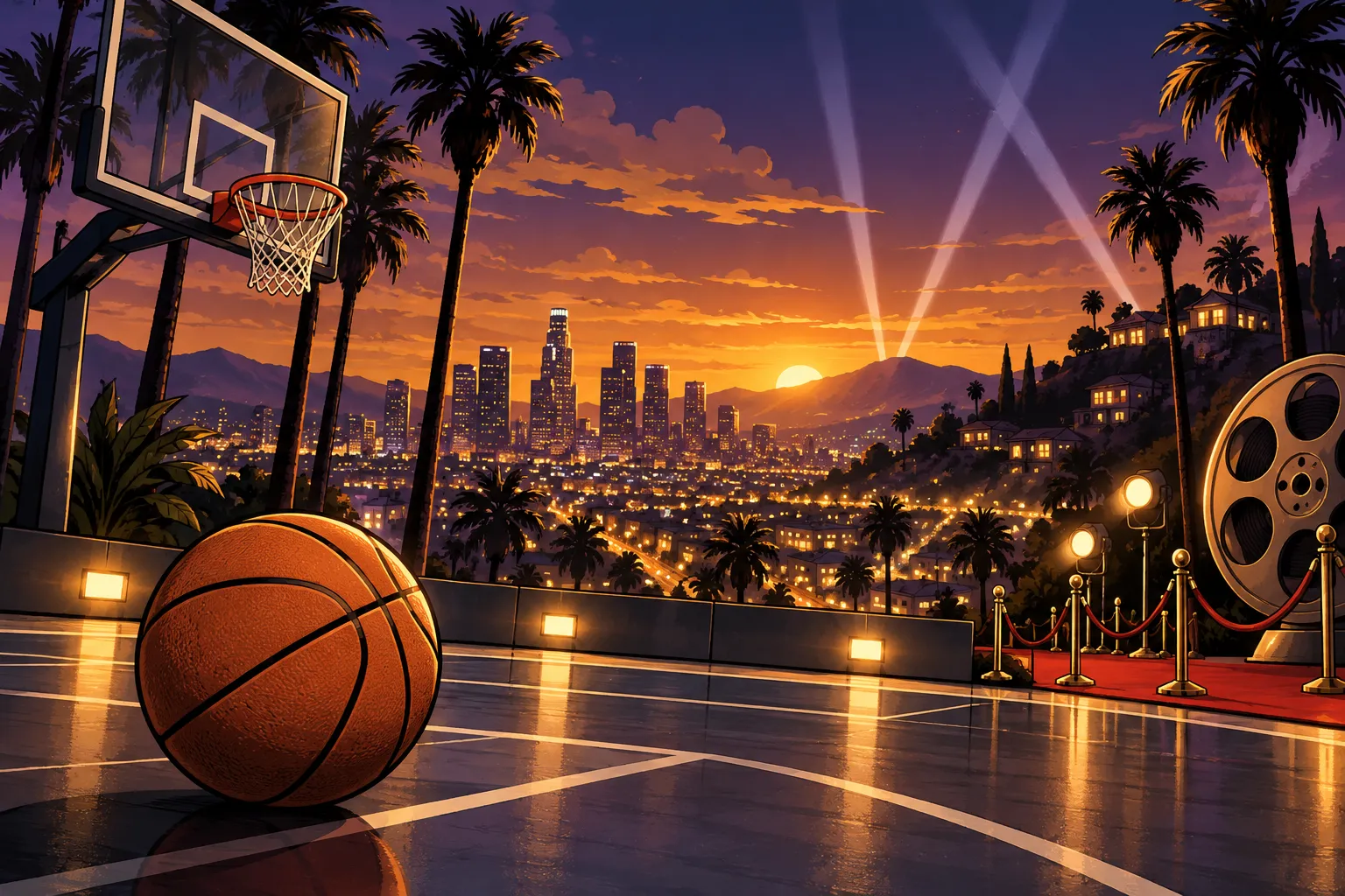 AI-illustratie bij Los Angeles Lakers