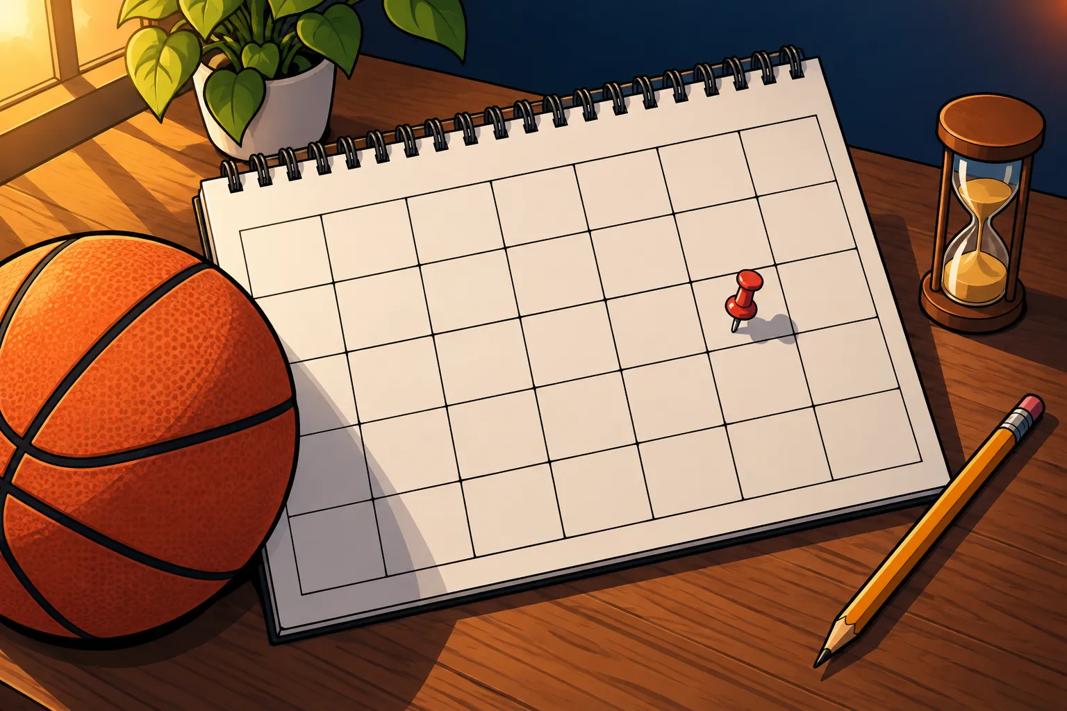AI-illustratie bij het NBA-schema