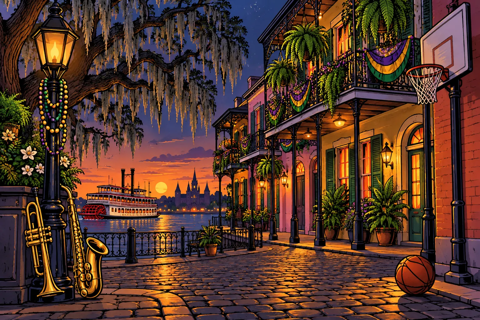 AI-illustratie bij New Orleans Pelicans
