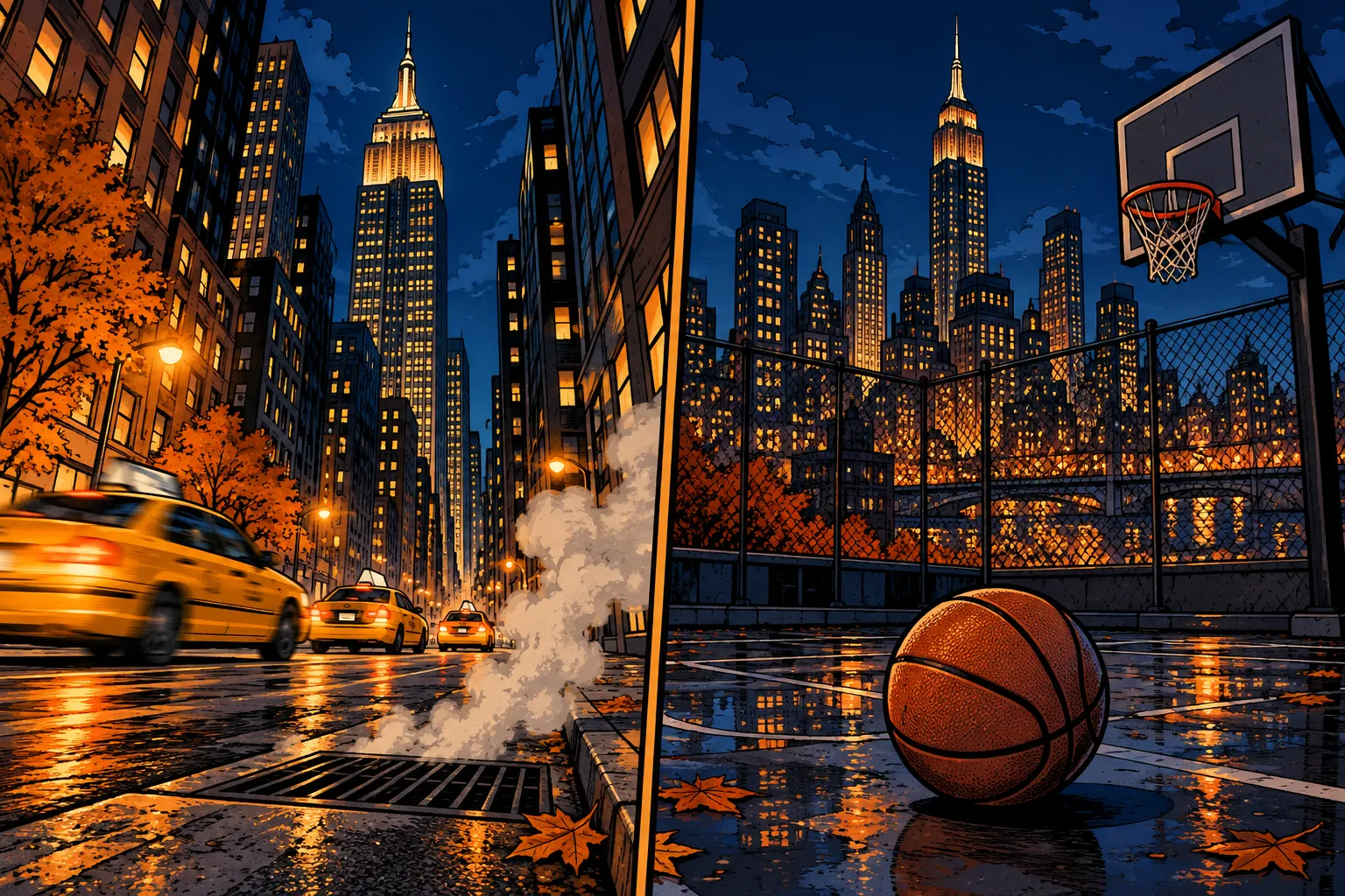 AI-illustratie bij New York Knicks