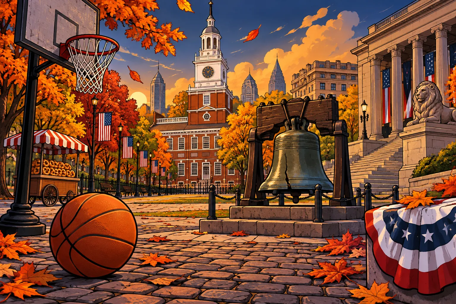 AI-illustratie bij Philadelphia 76ers
