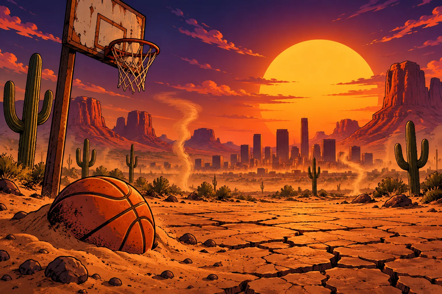 AI-illustratie bij Phoenix Suns
