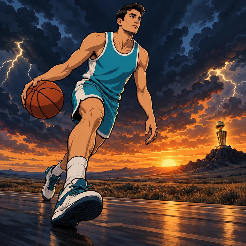 AI-illustratie van Shai Gilgeous-Alexander