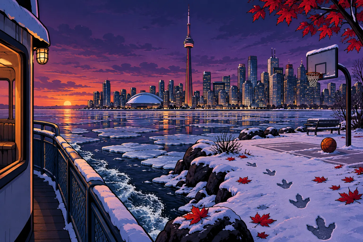AI-illustratie bij Toronto Raptors