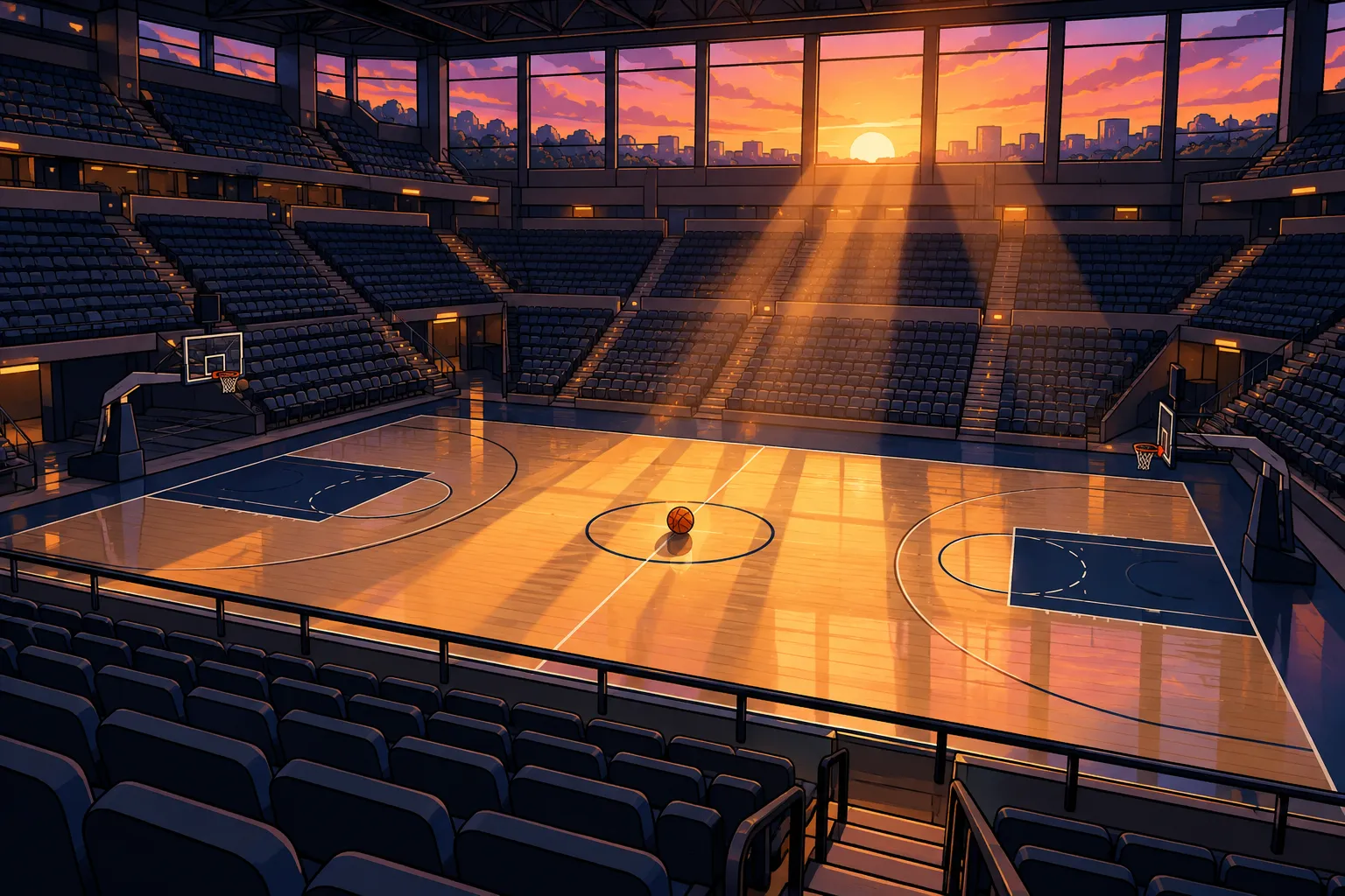 AI-illustratie bij NBA-uitslagen